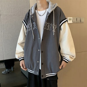 21秋季新款情侣装刺绣立领棒球服外套 WT01休闲开衫潮文艺港风男图片