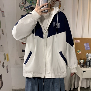 1港风冲锋衣男休闲情侣大码中性日系外套男宽松工装7108P50控68图片