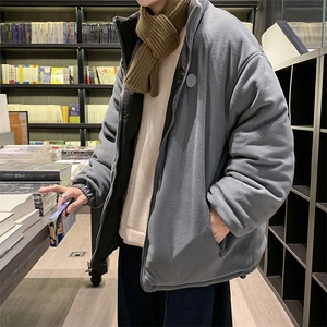 两面穿 棉服男品质百搭宽松加厚保暖棉衣情侣外套 W2067-P80图片