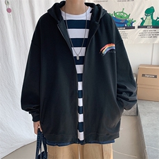 KS21064-P45加绒P50连帽开衫卫衣男运动外套大码班服，男装卫衣，电商A040