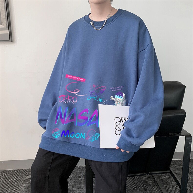 圆领卫衣男大码加厚加绒长袖t恤男S6186-P28加绒款-P33,男装卫衣,电商A040