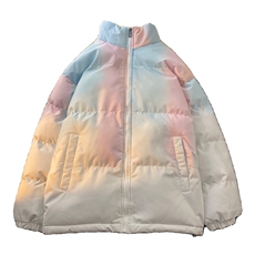 M08-特P75潮牌渐变棉服男2025冬季新款加厚保暖情侣款棉袄冬装，男装棉衣，电商D310B