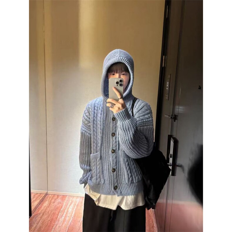 预售款已下单~重磅连帽针织开衫男女同款毛衣外套~MY2592批80,男装针织衫/毛衣,星座1411A-6