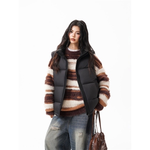 90%绒 新标有报告短款宽松羽绒服马甲上衣 Y981/ P210 现货图片