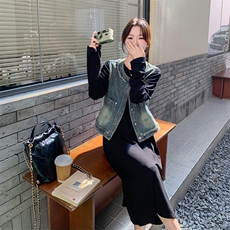 现货~~！！新款马甲+针织连衣裙两件套P135188，女装套装/套裙，2C262