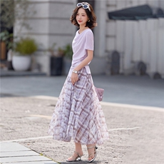 【现货】夏季优雅风两件套套头修身型裙子，女装套装/套裙，微微衣阁