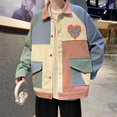 外套男春秋季美式潮牌拼色工装夹克新款港风潮流宽松上衣LS66P65，男装夹克，星座1013-5