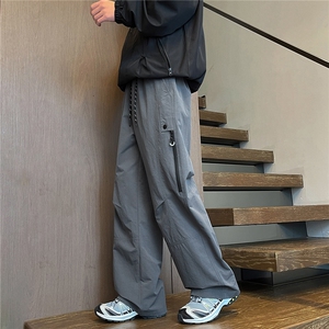 春季新款工装裤男宽松休闲直筒运动裤弯刀裤KZ631-P50图片