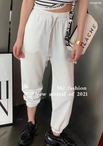 腰绳亮钻简单裤，女装，江南小龙女