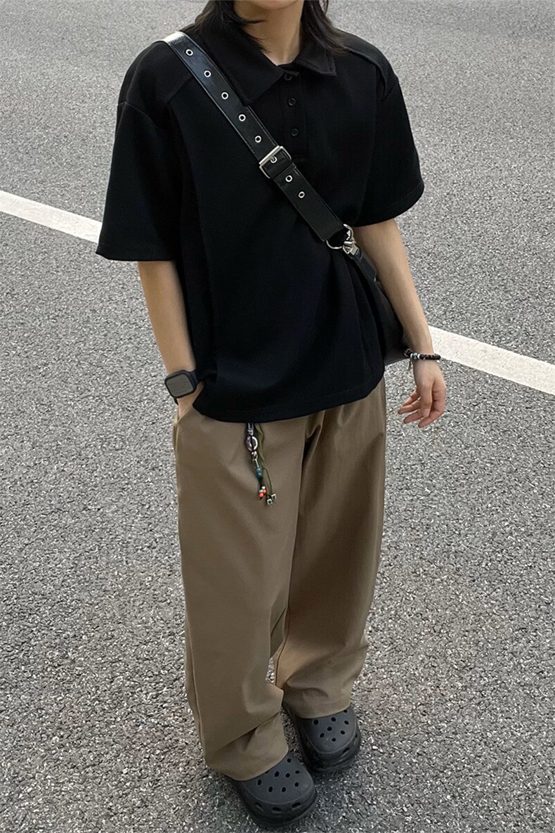 主推2025重磅夏季简约新款百搭翻领POLO衫短袖T恤男S417-特28,男装Polo衫,电商A233-1
