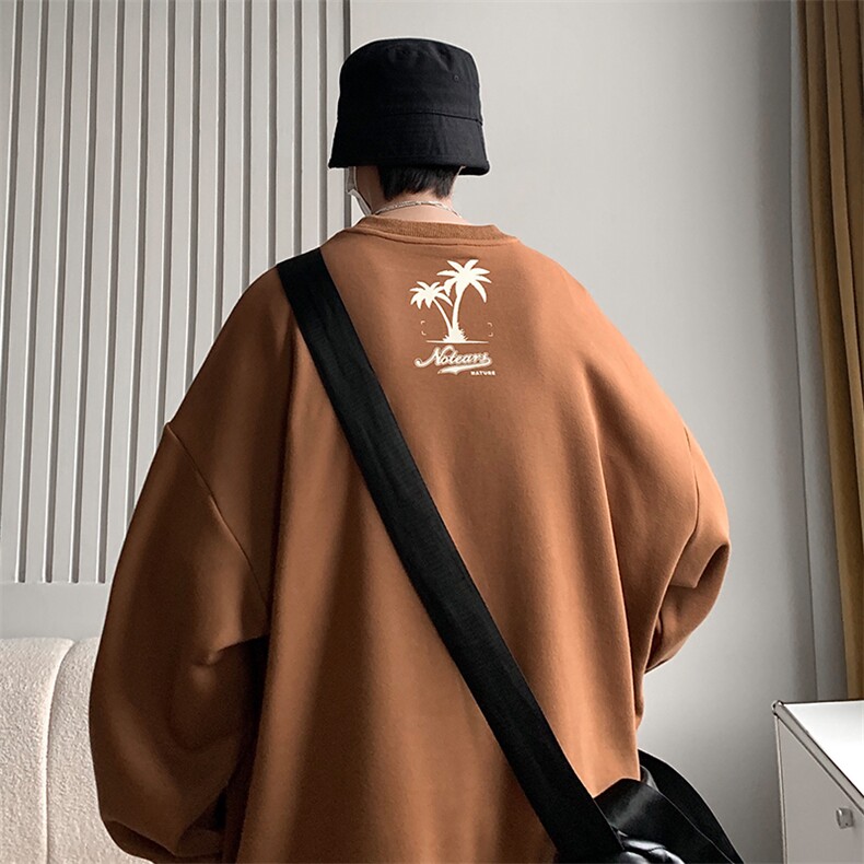 2023春季新款美式发泡印花卫衣cityboy学院风外穿上衣MY02390-P38,男装卫衣,星座308B-1