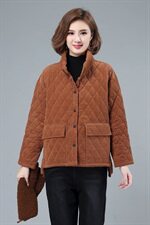 时尚新款灯芯绒加棉外套保暖显瘦短款棉服冬季必备女装棉衣，女装棉衣/棉服，叶笙衣