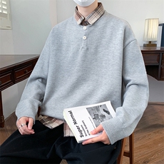 主推假两件毛衣男士冬季保暖男针织衫打底衫上衣TE205-P65，男装T恤，星座1105-3