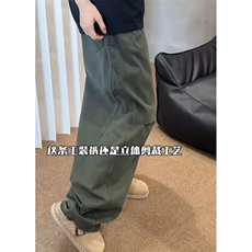 美式复古机能伞兵裤，休闲宽松，网图-A061-AX01391-特P55，男装休闲裤，电商A061