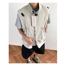 2025年新款大口袋工装马甲男款美式休闲夏季宽松外穿背心，男装背心/马甲，四季星座505