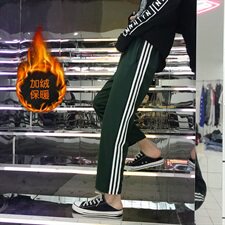 加绒加厚卫裤经典阔腿裤休闲裤男607绒/P40常规35，男装休闲裤，星座1506-1