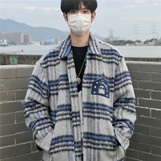2218-P50小香风外套男装高级感2025秋冬新款翻领男式夹克上衣，男装夹克，电商B323A