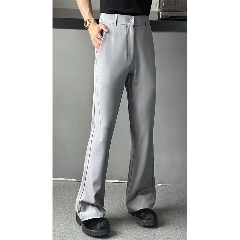 2025夏季新款结构裁剪凉感冰丝微喇休闲西裤男K311-P45，男装西裤，星座1004-3