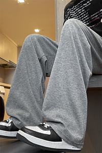 8XL-M 特大码糯米裤男垂感直筒宽松休闲羊绒裤子K995P55控78图片