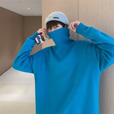 2024秋冬新款毛衣男港风时尚潮流高领针织衫青年A161-2-MJ100-P45，男装针织衫/毛衣，电商A161-2