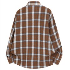 春季新款（跨境电商）格子男女情侣款潮流宽松格纹衬衣，男装衬衫，星座1107-1