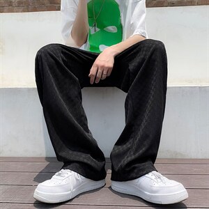 休闲百搭休闲裤2022网红新款纯色韩版痞帅直筒九分裤K2223P35图片