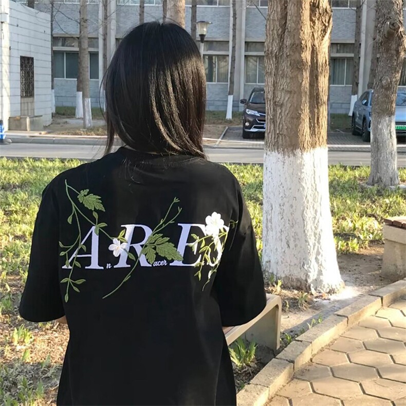 万针全刺绣工艺高品质260克纯棉双纱美式宽松百搭短袖T恤特P33,男装T恤,电商A486-1
