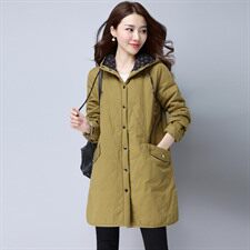 2024冬款棉衣中长款加棉加厚975款自主图贴布加厚棉96%及以上，女装棉衣/棉服，秋牧寒烟
