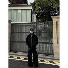 小众背面立体背包设计感开衫卫衣男秋季休闲情侣百搭短款外套夹克，男装夹克，星座302B