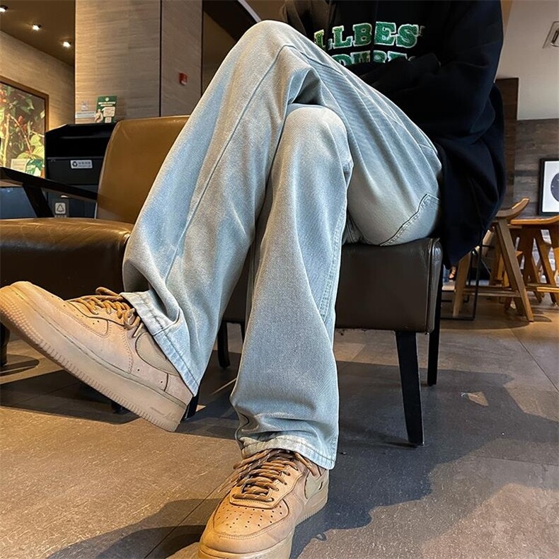 美式高街牛仔裤男简约显高休闲裤G1804/P45,男装牛仔裤,电商D202-1
