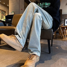 美式高街牛仔裤男简约显高休闲裤G1804/P45，男装牛仔裤，电商D202-1