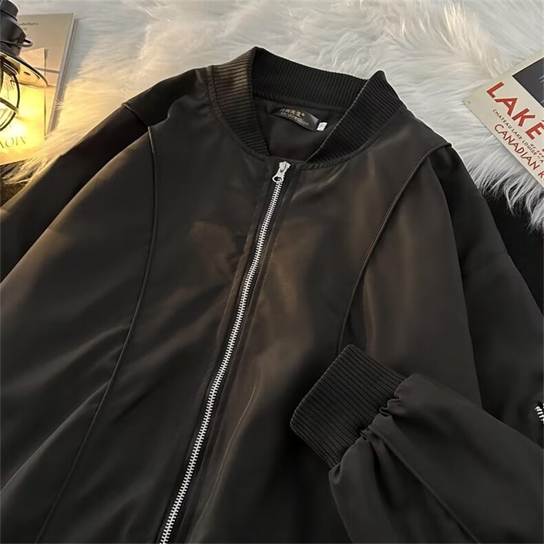 美式飞行员夹克男女cityboy廓形工装上衣宽松棒球服外套HJ75-p65,男装夹克,星座1008-1