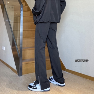 美式高街直筒微喇冲锋裤拉链设计休闲裤B315-K23201-p55控68图片