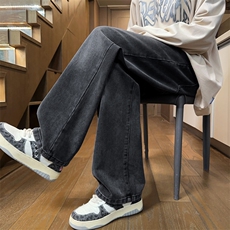 Cleanfit微喇高级简约设计Vibe高腰美式高街牛仔长裤K8071P55，男装牛仔裤，电商D325