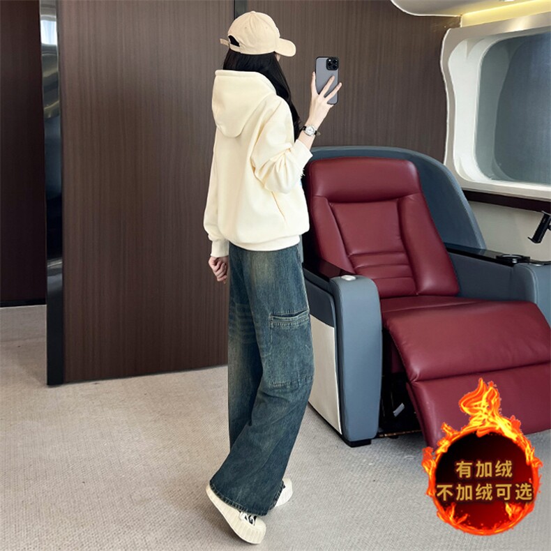 时尚潮流刺绣卫衣修身显瘦牛仔裤套装,女装套装/套裙,江南