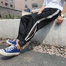 五色丝滑亮面凉爽休闲小脚裤舞台蹦迪缎面沙滩裤A08-p55，男装休闲裤，电商B288