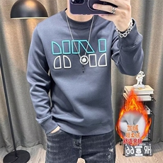 时尚男款宽松套头卫衣2025春季新款复古经典字母印花休闲百搭上衣，男装卫衣，星座506A