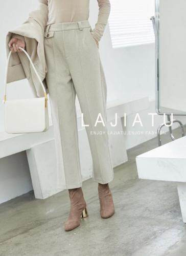 冬季新款呢料裤子，女装，拉嘉图