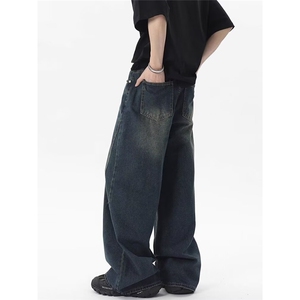 牛仔裤百搭ins气质时尚日系原宿新款流行潮流简约文艺慵懒图片
