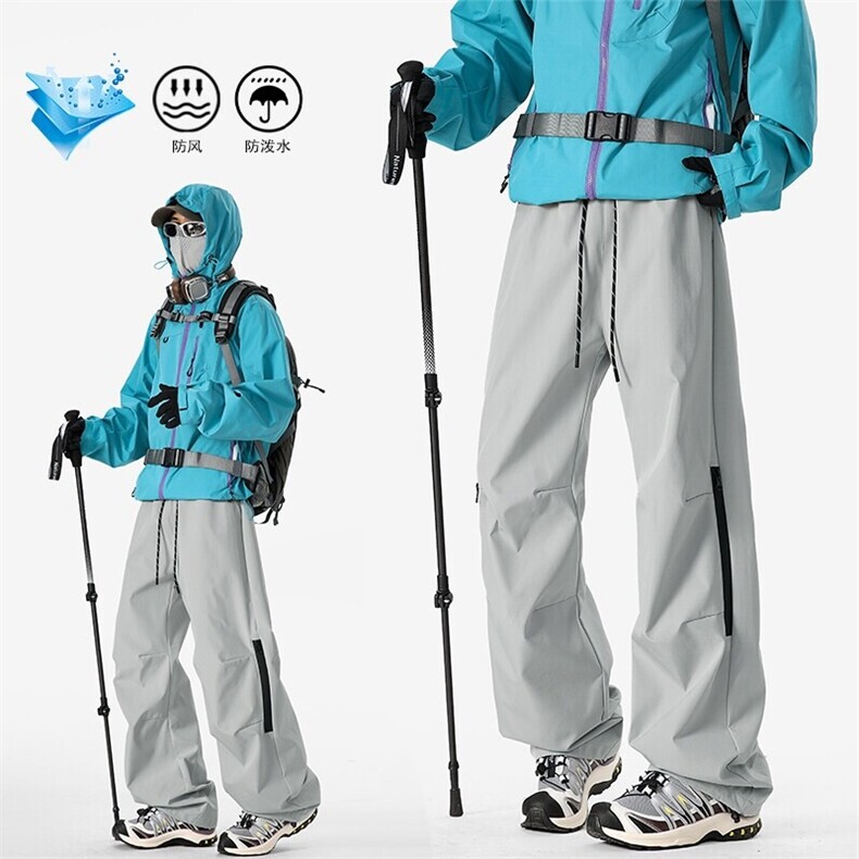 特批P30无差价2025防风防泼水拉链冲锋裤男休闲大码工装裤K5667，男装工装外套，电商A001