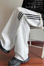 薄款改加绒特批P35无差价冬三条杠银狐绒宽松休闲裤男K1694J加绒，男装休闲裤，电商A001