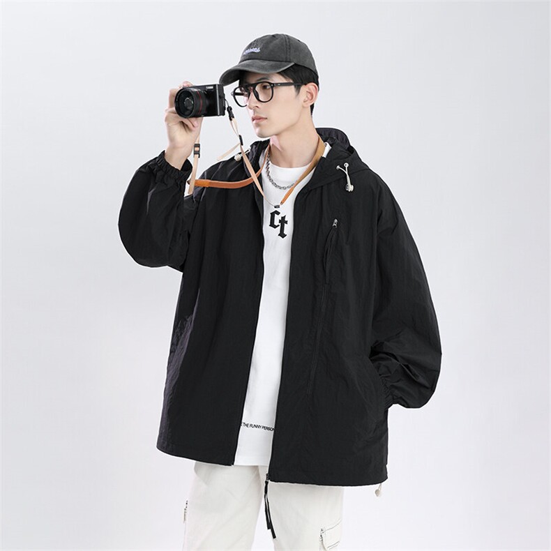 新款-休闲皮肤衣锦纶防晒50+时尚防嗮衣XZ301b-2-FS2311P48，男装防晒衣，星座301B-2（原A443-1）