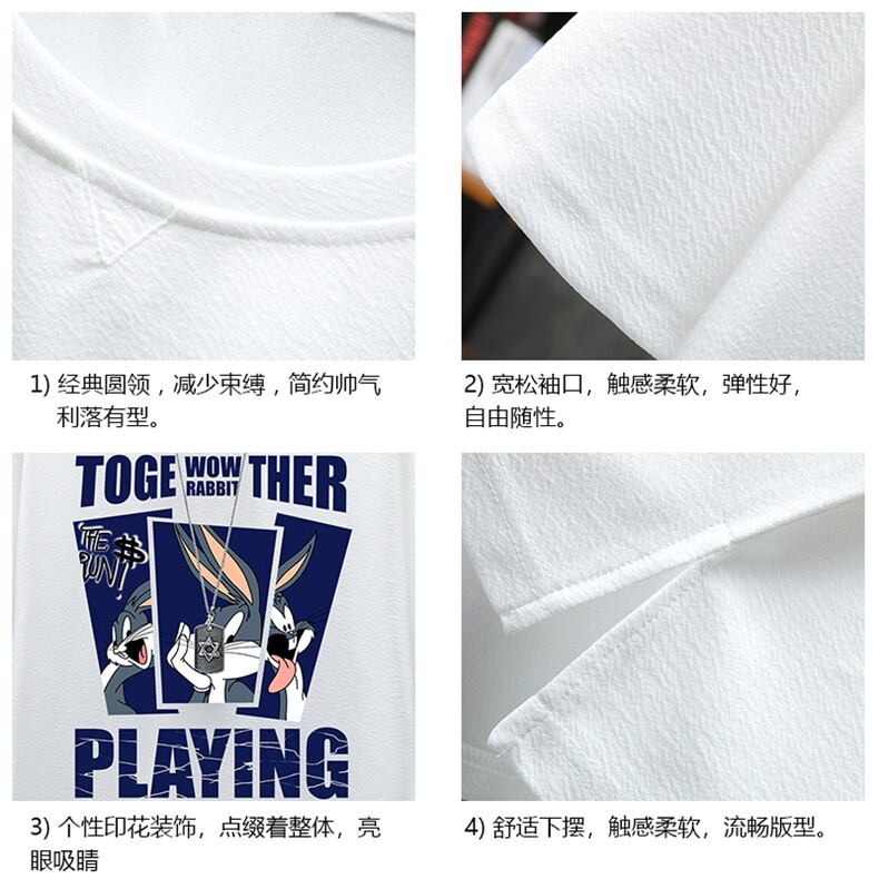 Q11234-P30春夏季七分袖t恤男大码五分袖男短袖中袖展架,男装T恤,电商A040A