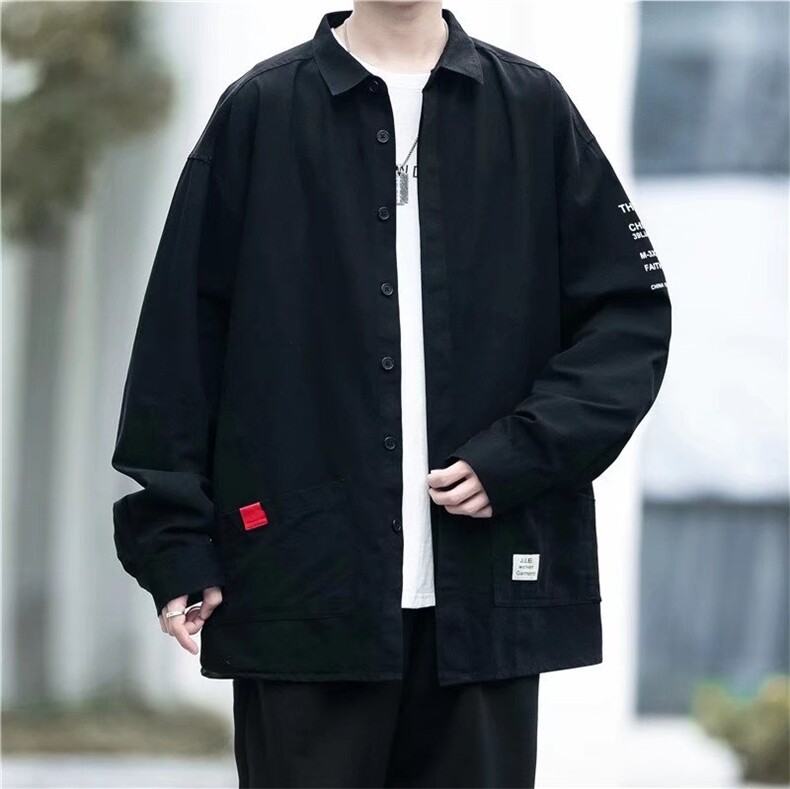 长袖衬衫男港风日系外套C3028P33,男装衬衫,星座1116-2