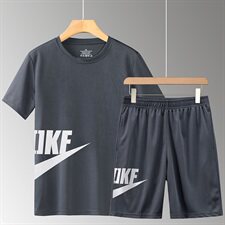 爆款低价跑量运动套装男夏季休闲套装宽松两件套T107-P18，男装套装，星座308B-2
