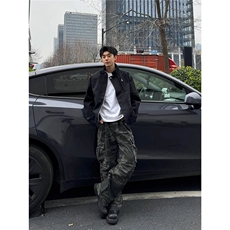 工装夹克男士韩版潮流宽松百搭痞子帅气2025春季ins外套W6501-P76，男装夹克，星座412-1