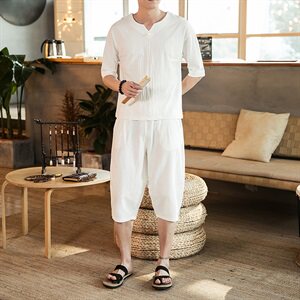 刺绣新款套装男士宽松风男装 229 W18 P30图片