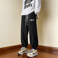 2024冬季新款木地板加绒加厚宽松束脚休闲裤运动裤K262-P40控78，男装休闲裤，星座914-3
