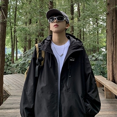 美式机能冲锋衣外套男春秋季防风防晒登山服高级感夹克W7801-P55，男装夹克，星座512-4