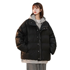 冬季保暖PU皮棉服男女宽松连帽棉衣棉袄外套225-2-20503-P110，男装棉衣，星座225-2